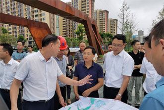 陽明湖動態(tài)║省住建廳領(lǐng)導(dǎo)來鼎城參觀視察陽明湖水系綜合治理（一期）項目